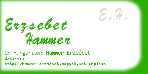 erzsebet hammer business card